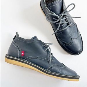 Oliberte Navy Serani Wingtip Oxford Bootie Size 38 (7.5)